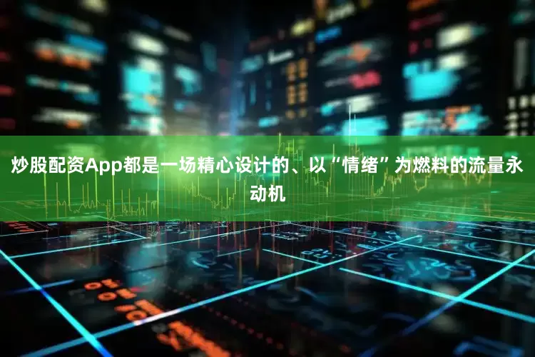炒股配资App都是一场精心设计的、以“情绪”为燃料的流量永动机