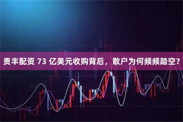 贵丰配资 73 亿美元收购背后，散户为何频频踏空？